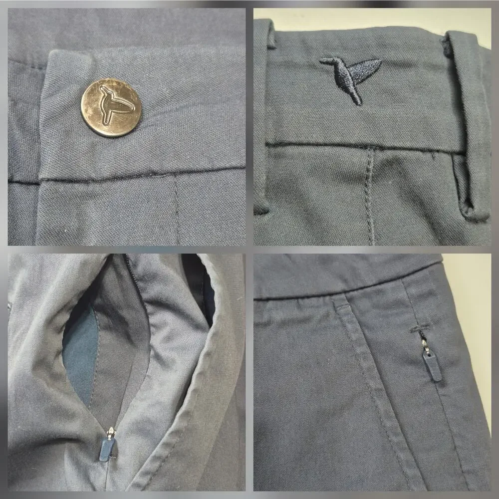Birddogs Pants Men 36 Stretch Navy Blue Boomstick Liner Golf Performance Chino